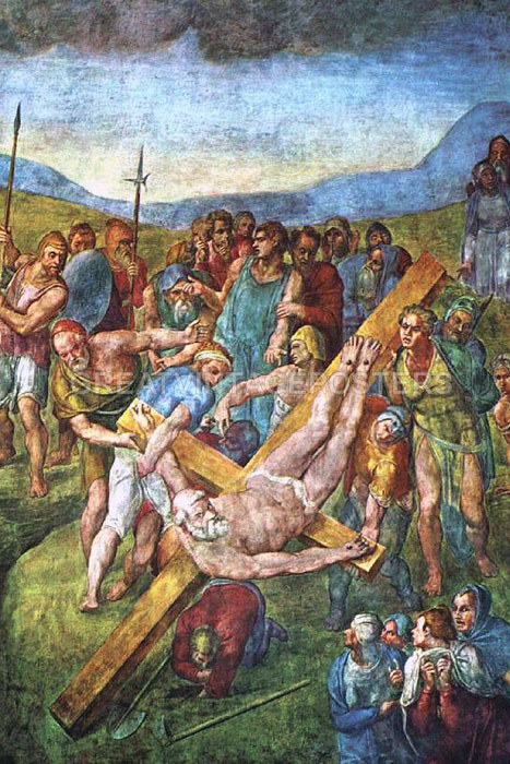 THE CRUCIFIXION OF SAINT PETER BIBLICAL PAINTING BY ...